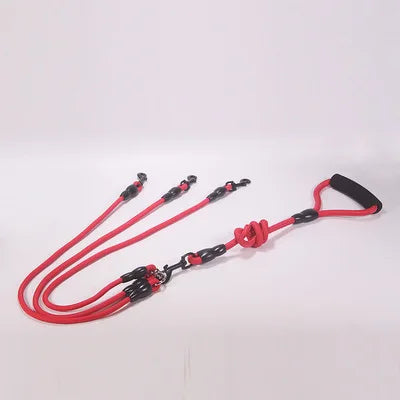 Dog Leash Double Dual Nylon Rope for up to 4 dogs