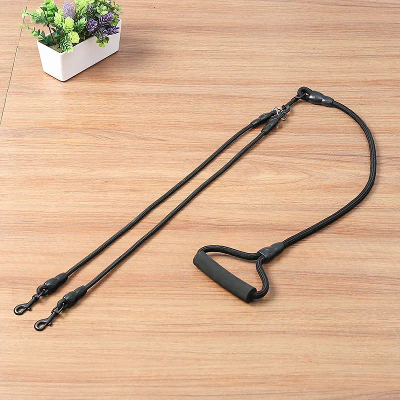Dog Leash Double Dual Nylon Rope for up to 4 dogs