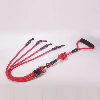 Dog Leash Double Dual Nylon Rope for up to 4 dogs