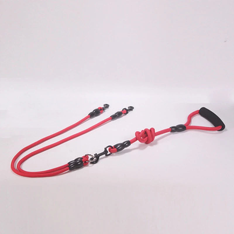 Dog Leash Double Dual Nylon Rope for up to 4 dogs
