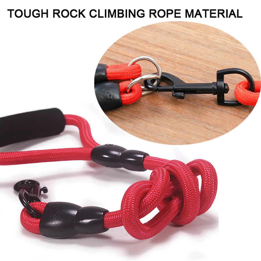 Dog Leash Double Dual Nylon Rope for up to 4 dogs