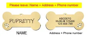 Pet ID Tag Personalized Free Engraved Keychain