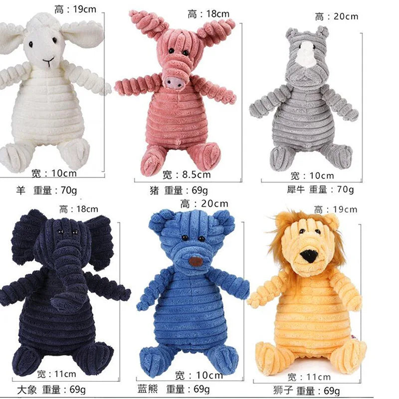 Different kind of size for plush dog toys