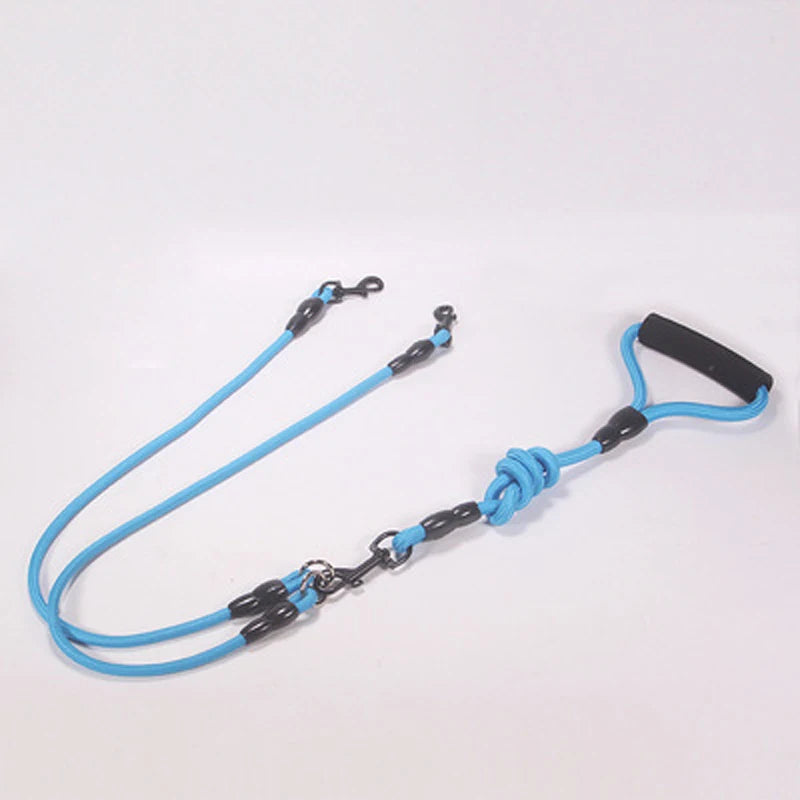 Dog Leash Double Dual Nylon Rope for up to 4 dogs