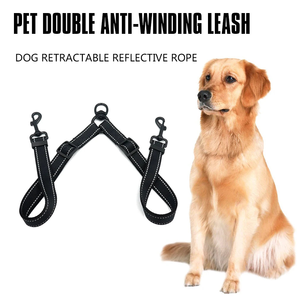 Nylon Double Leash Coupler for Dogs
