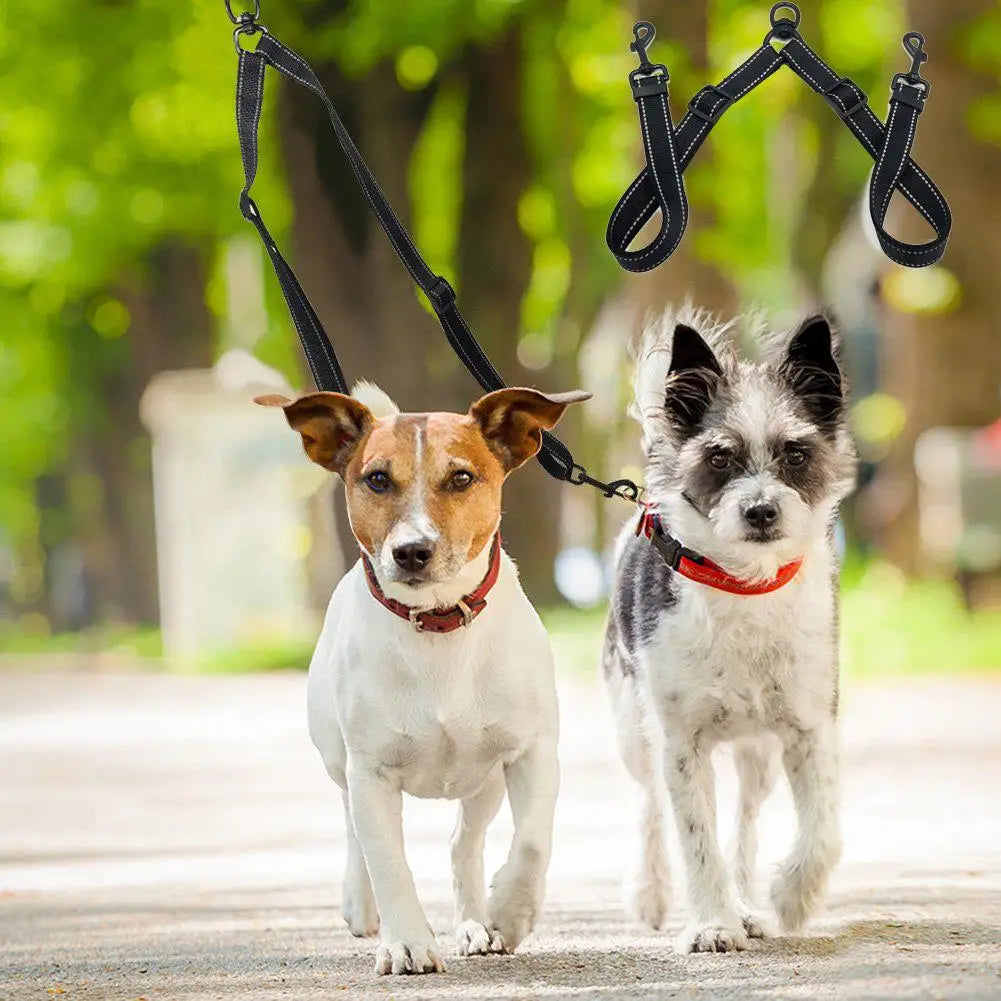 Heavy Duty Nylon Double Leash Coupler for Large Dog