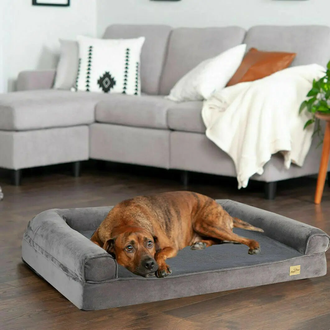 XXL Orthopedic Dog Bed Cozy Waterproof Bolstered For Large Dogs XXL Orthopedic Dog Bed Cozy Waterproof Bolstered For Large Dogs