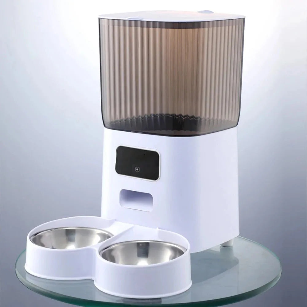 5L Double Bowls Smart Automatic Camera Feeder for Cat and Dog