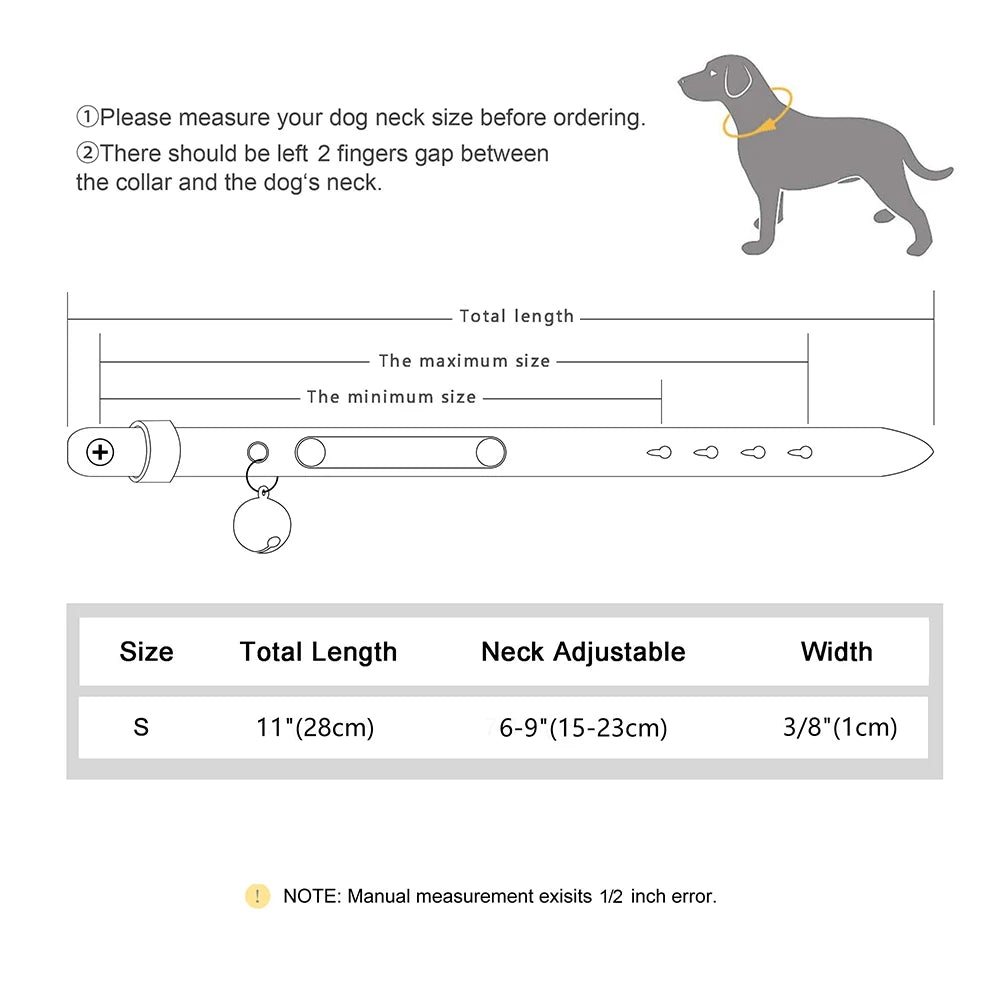 Personalized Cat Collar Adjustable Leather Name Collar