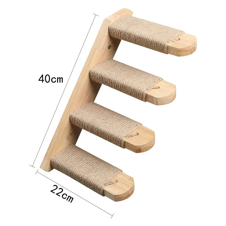 Wall Mounted Cat Hammock Bed and Scratching Post