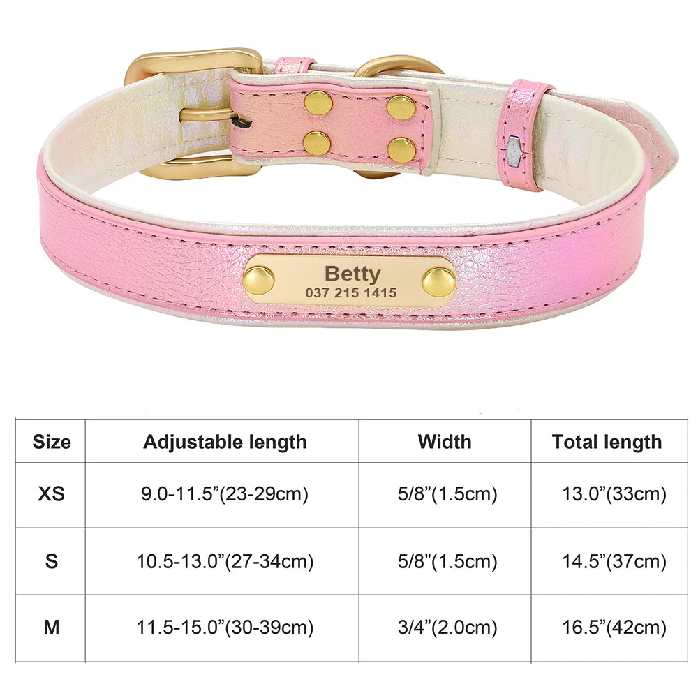 Personalized Dog Cat Collar Adjustable Crystal Rhinestone