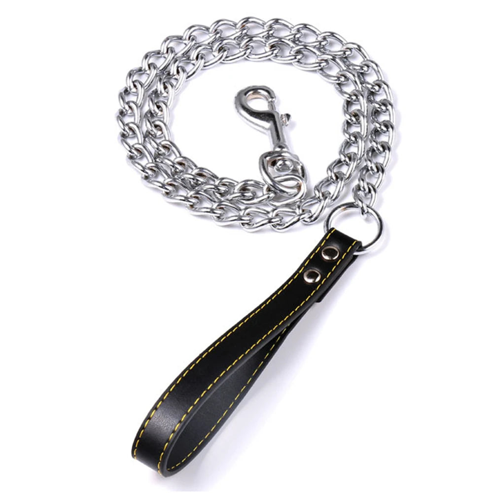 Strong metal chain for dog colour black