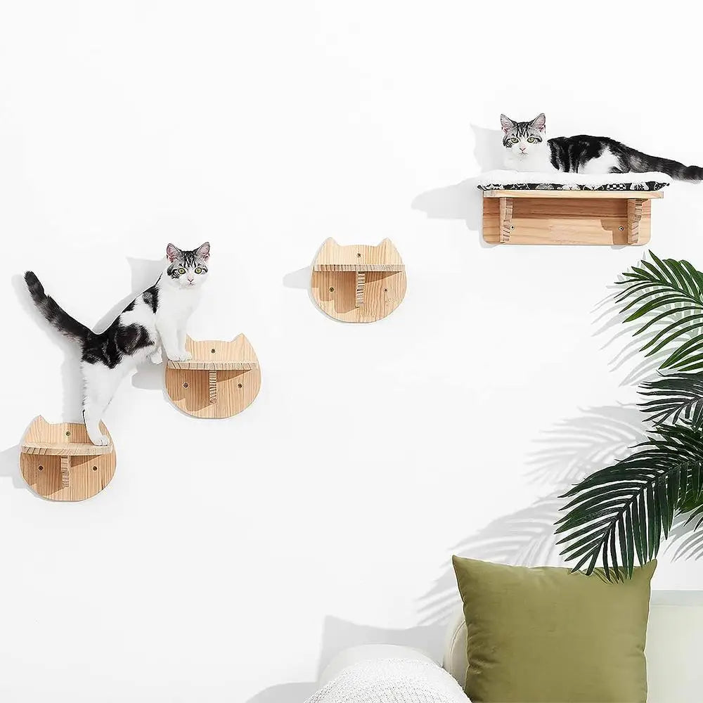 Wall Mounted Cat Hammock Bed and Scratching Post