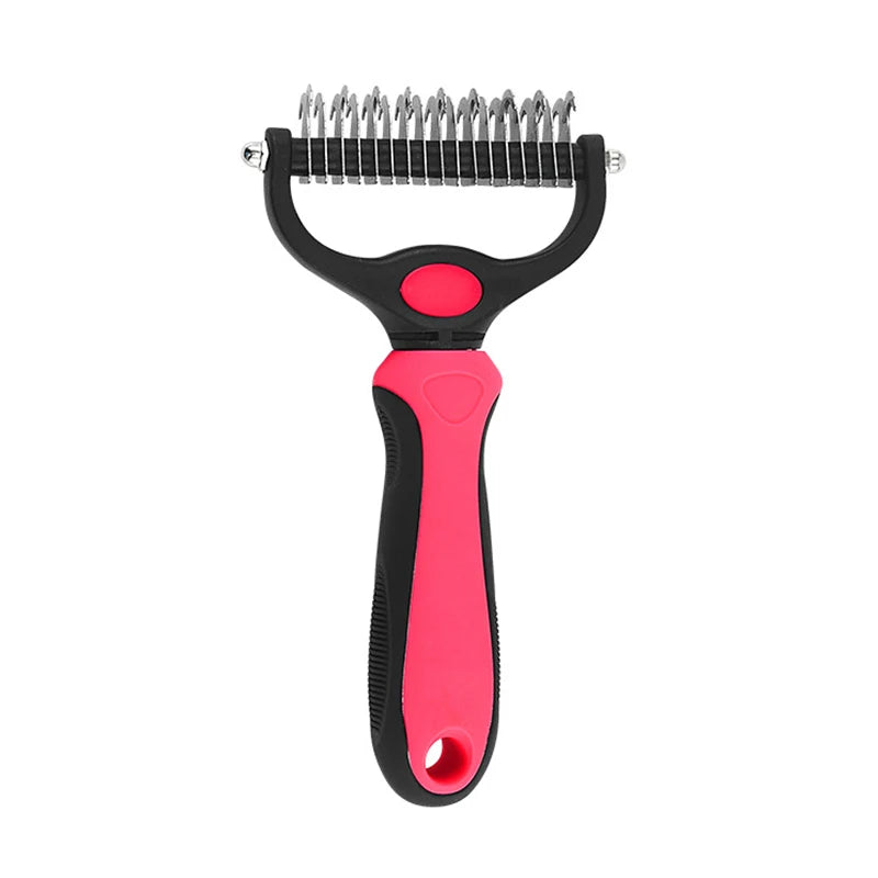 Professional Pet Deshedding Brush Fur Knot Cutter Hair Remover for Dog and Cat