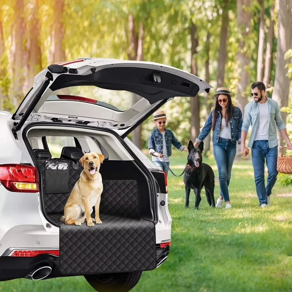 Car seat cover makes dog comfortable