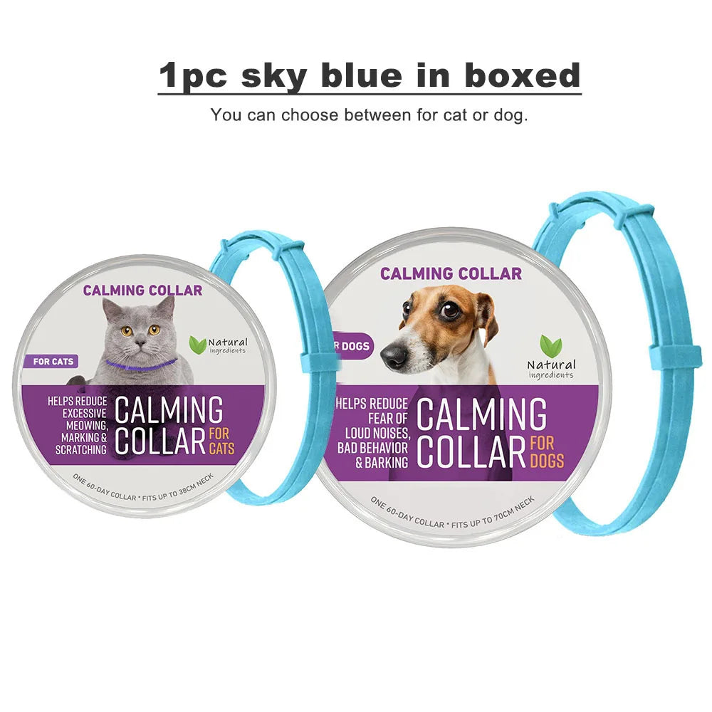 Calming Adjustable Collar for Cats and Dogs Natural Pheromone
