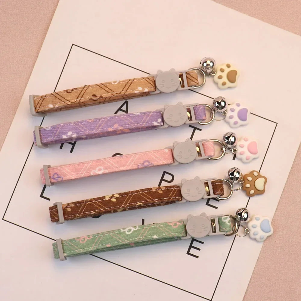 Cute Neck Pet Breakaway Collar with Bell for Puppy and Kitten