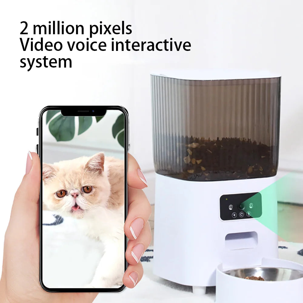 5L Double Bowls Smart Automatic Camera Feeder for Cat and Dog