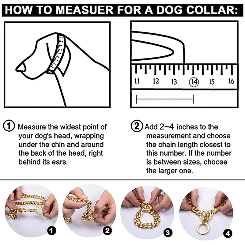 Stainless Steel Dog Chain Collar
