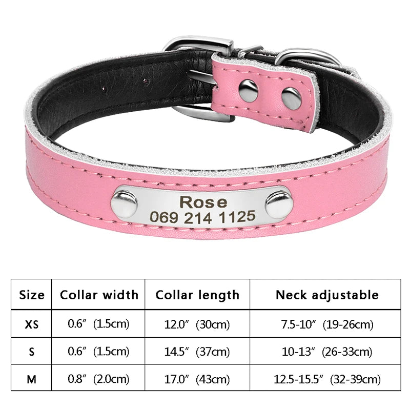 Personalized Dog Cat Collar Adjustable Crystal Rhinestone