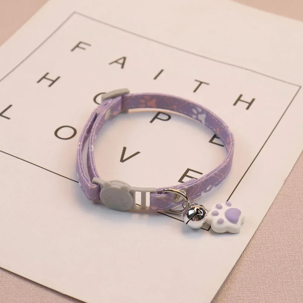 Cute Neck Pet Breakaway Collar with Bell for Puppy and Kitten