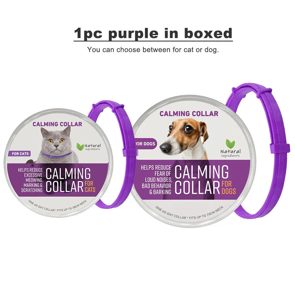 Calming Adjustable Collar for Cats and Dogs Natural Pheromone