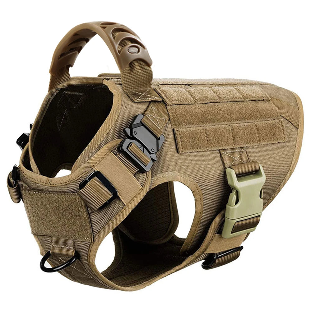Military Large Dog Tactical Harness Training Pet Vest