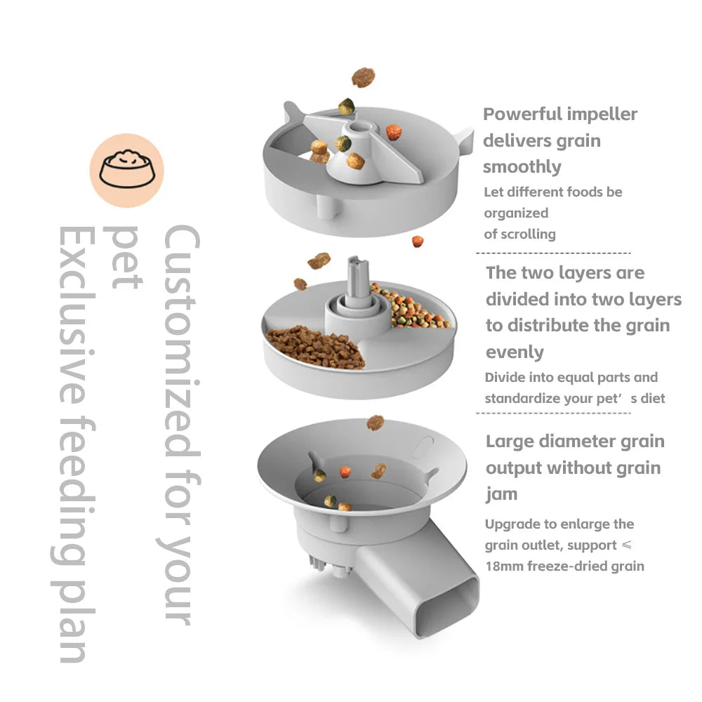 5L Double Bowls Smart Automatic Camera Feeder for Cat and Dog
