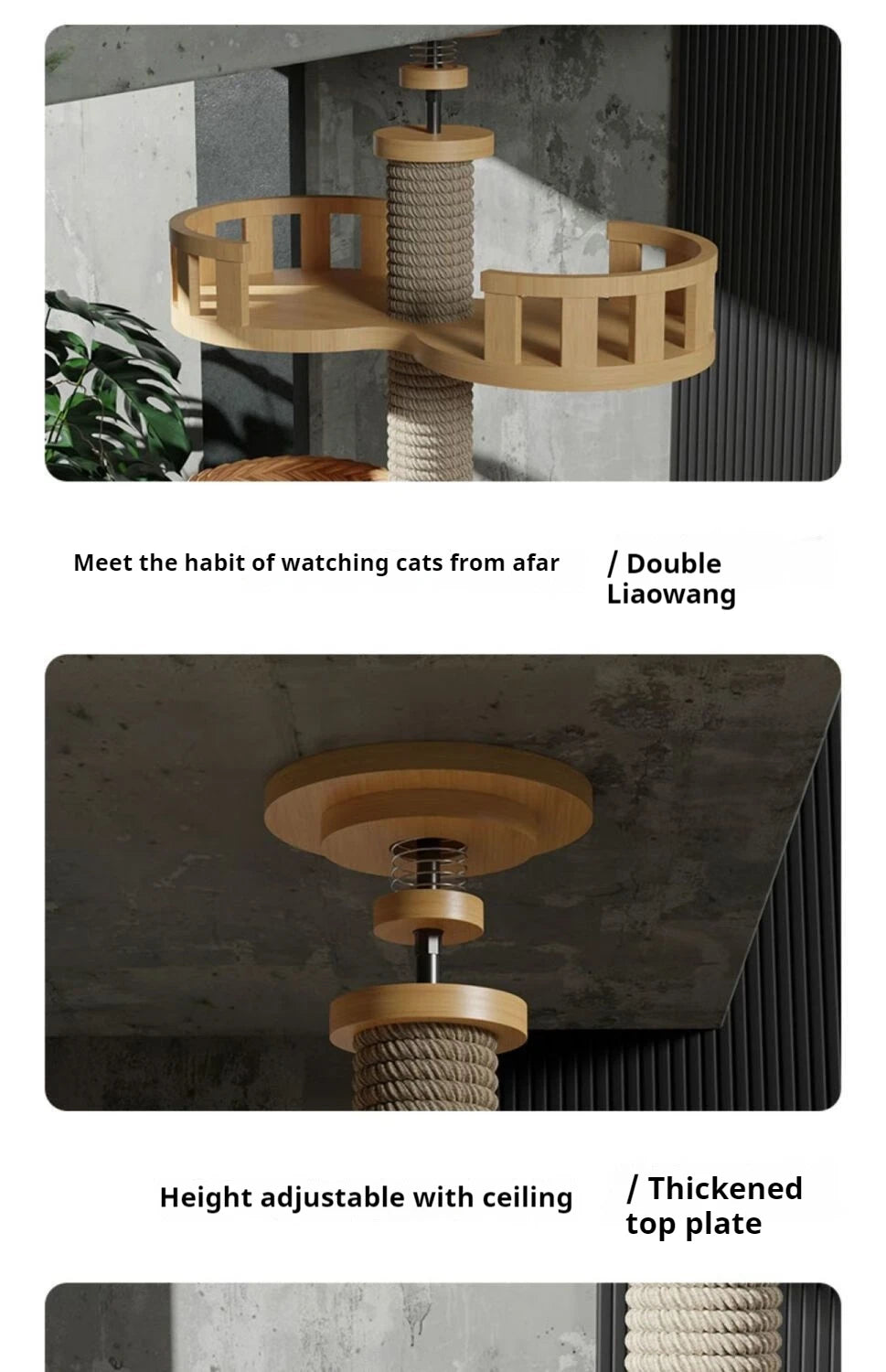Cat Tree Australia: Floor To Ceiling Adjustable Wooden House