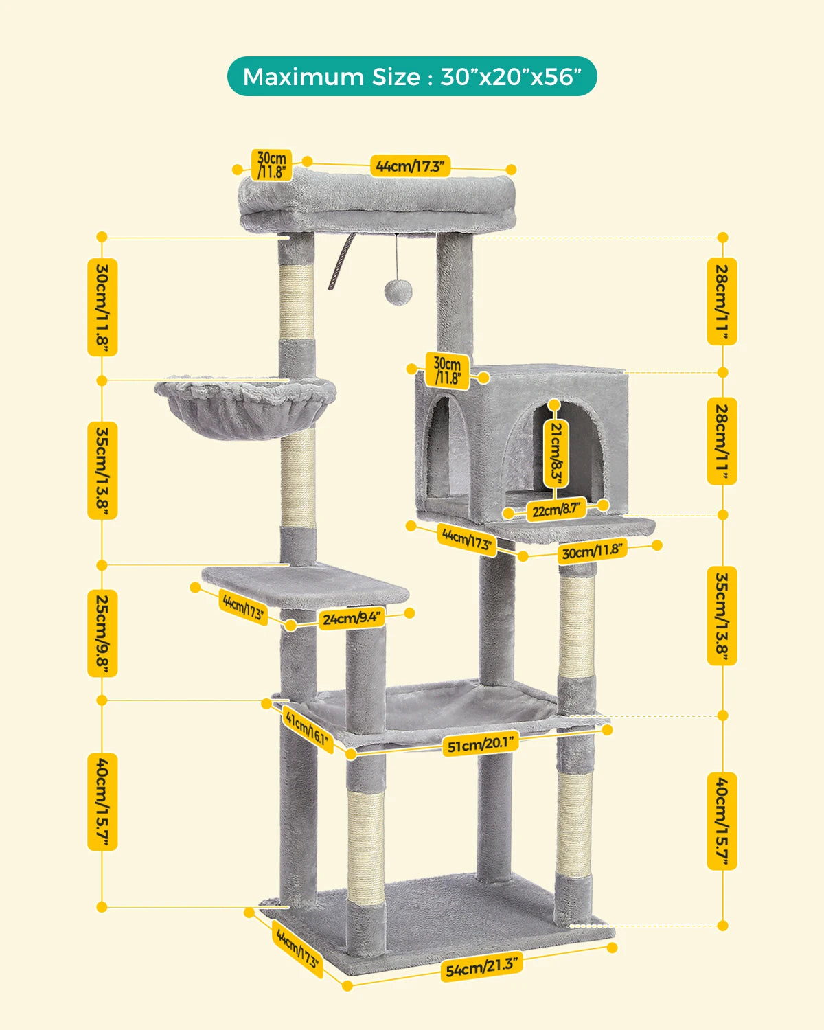Cat Tree Tower Climb Scratching Post