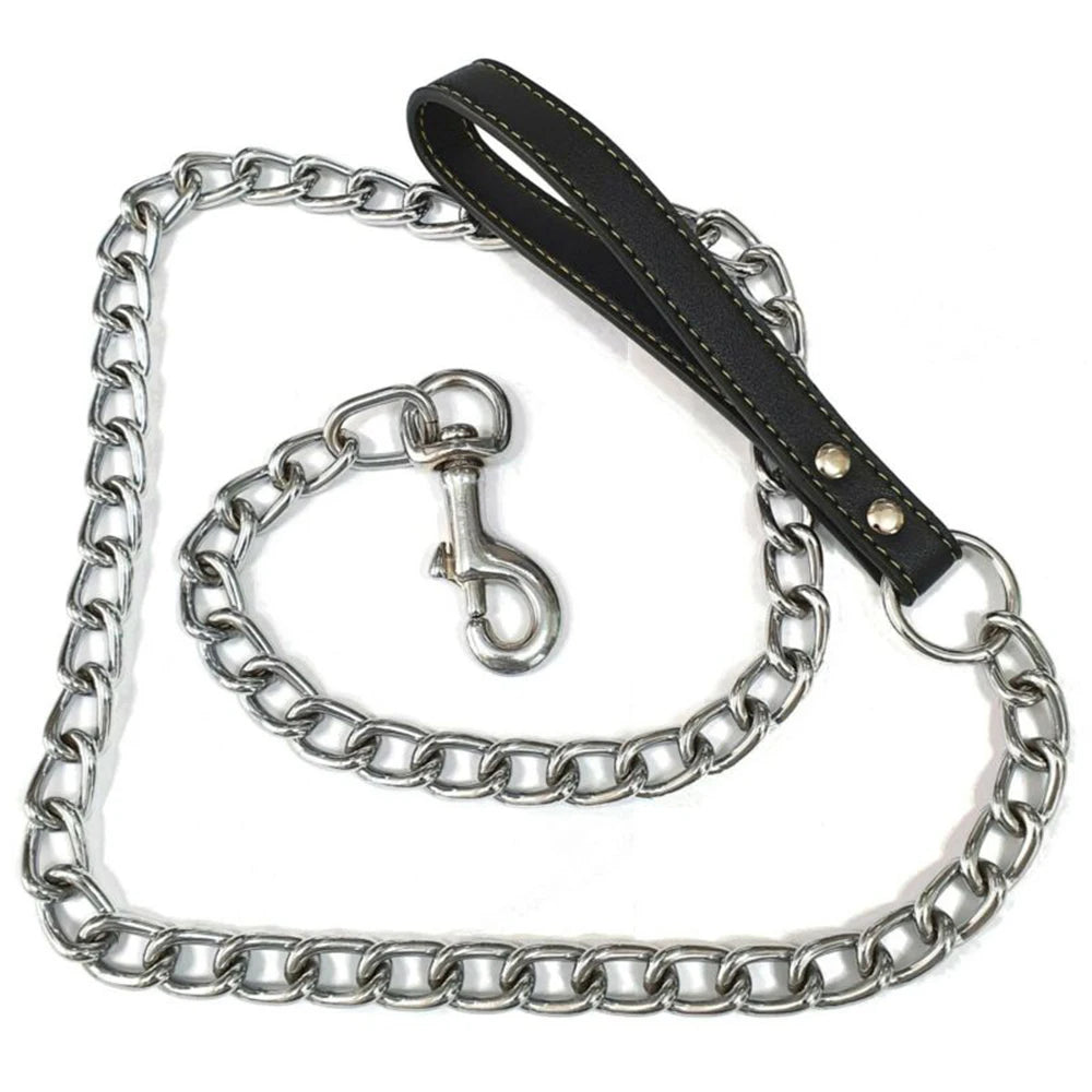 Dog chain leash with strong metal