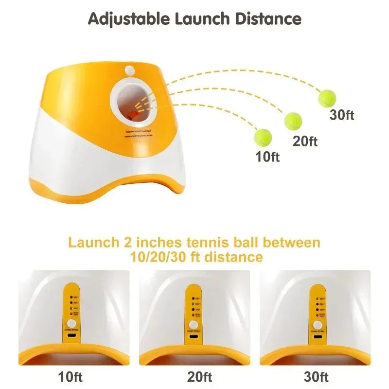 Automatic Dog Tennis Ball Thrower USB Rechargeable