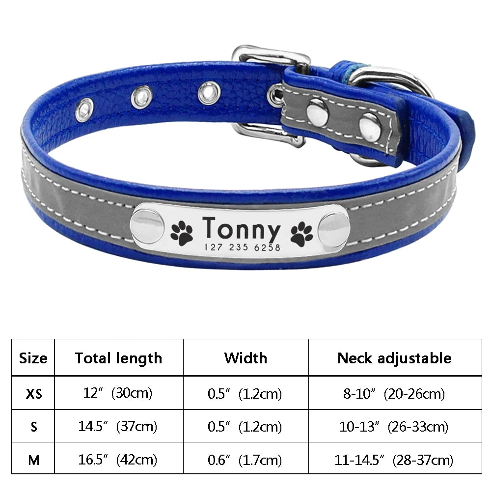Personalized Dog Cat Collar Adjustable Crystal Rhinestone
