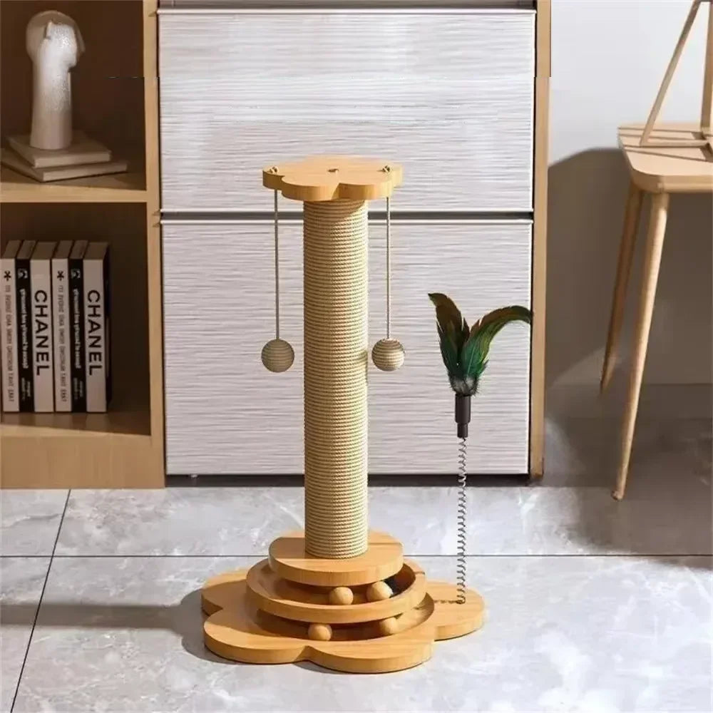 Cat Scratcher Tower and Turntable with Sisal Balls