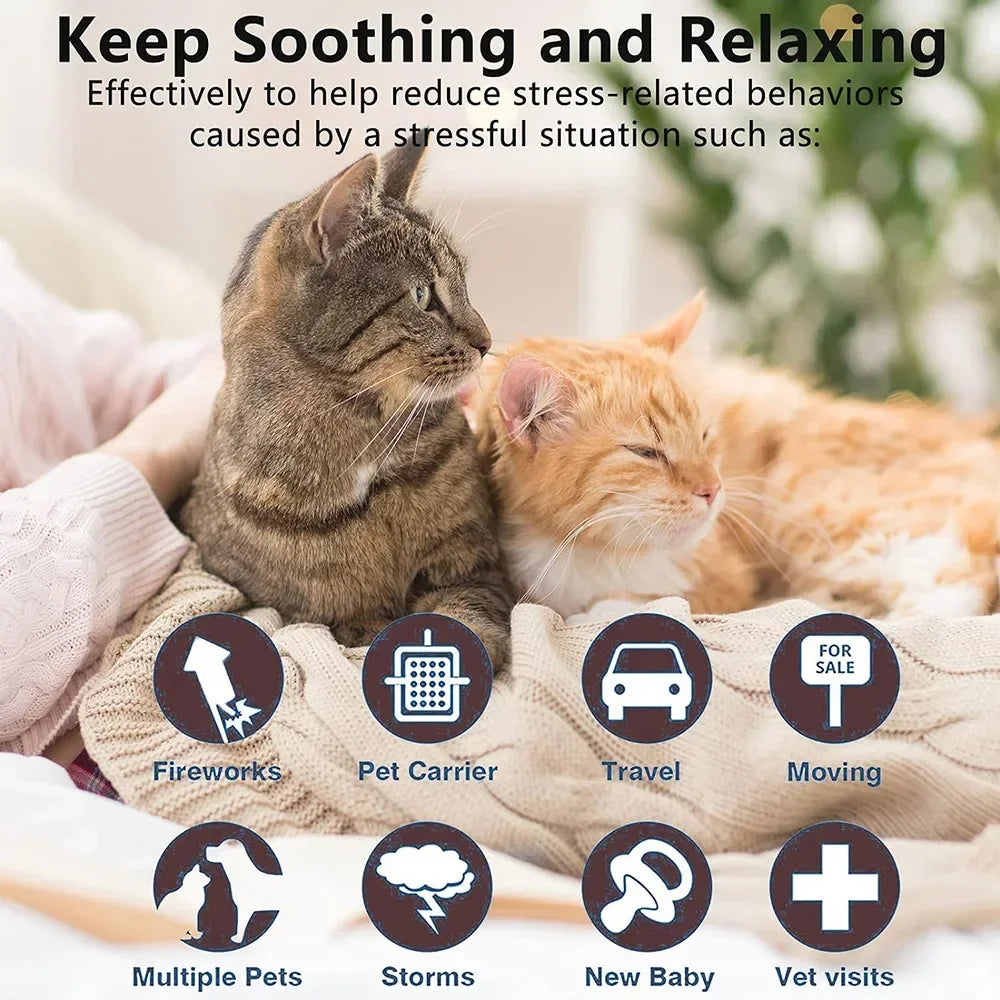 Calming Adjustable Collar for Cats and Dogs Natural Pheromone