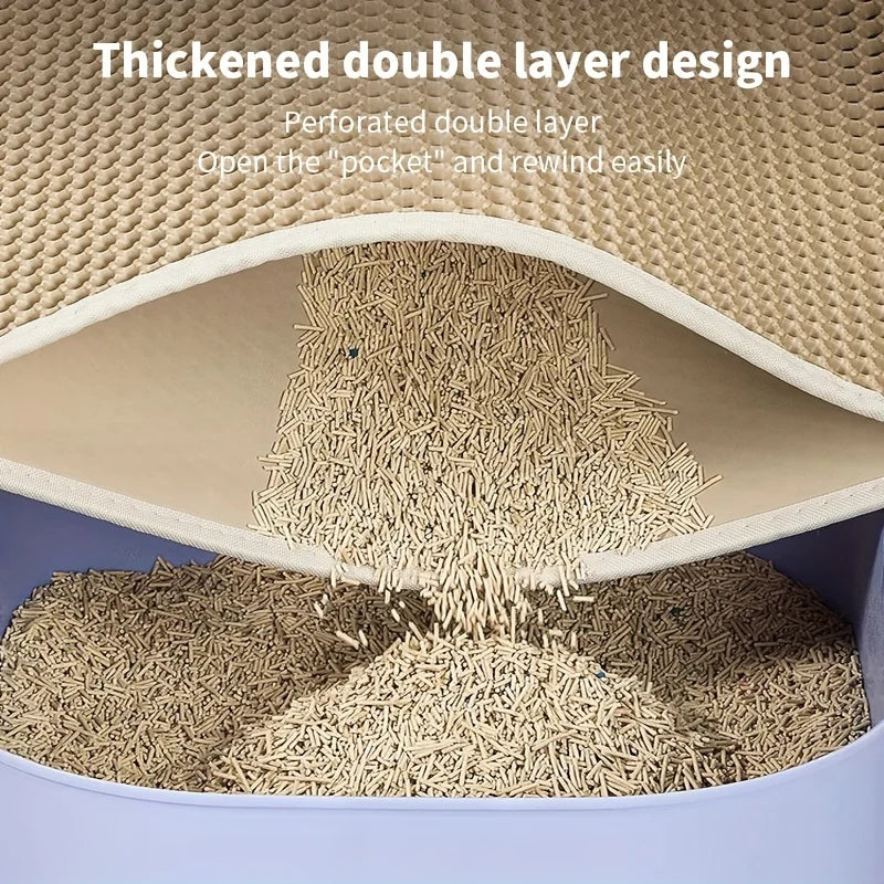 Large Size Cat Litter Mat Advanced Honeycomb Double Layer Design