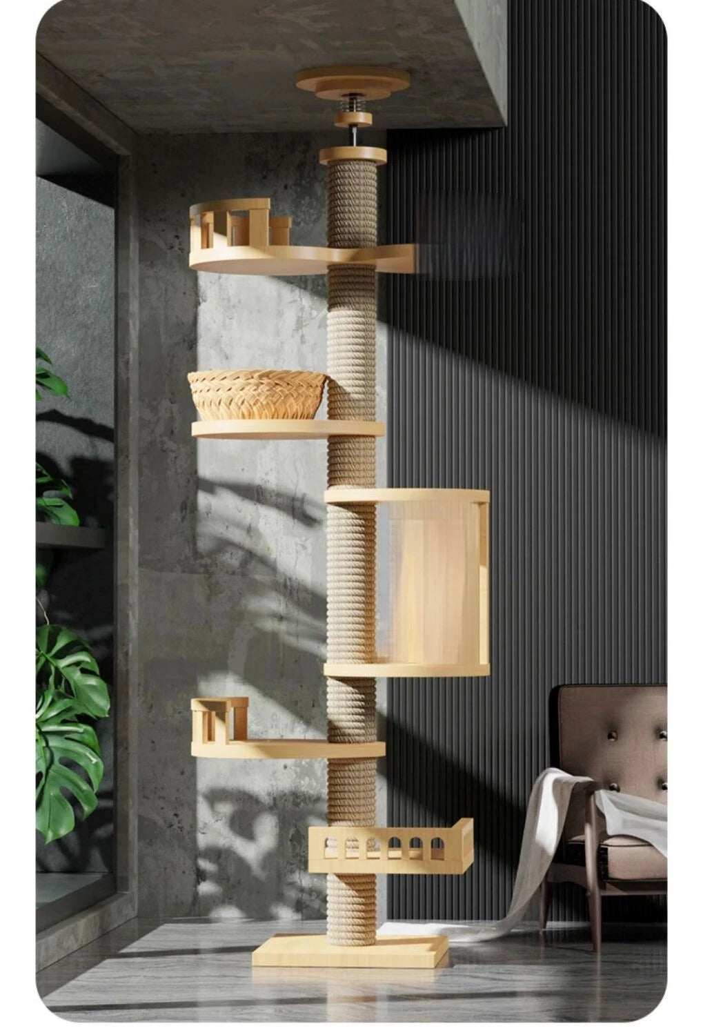 Cat Tree Australia: Floor To Ceiling Adjustable Wooden House