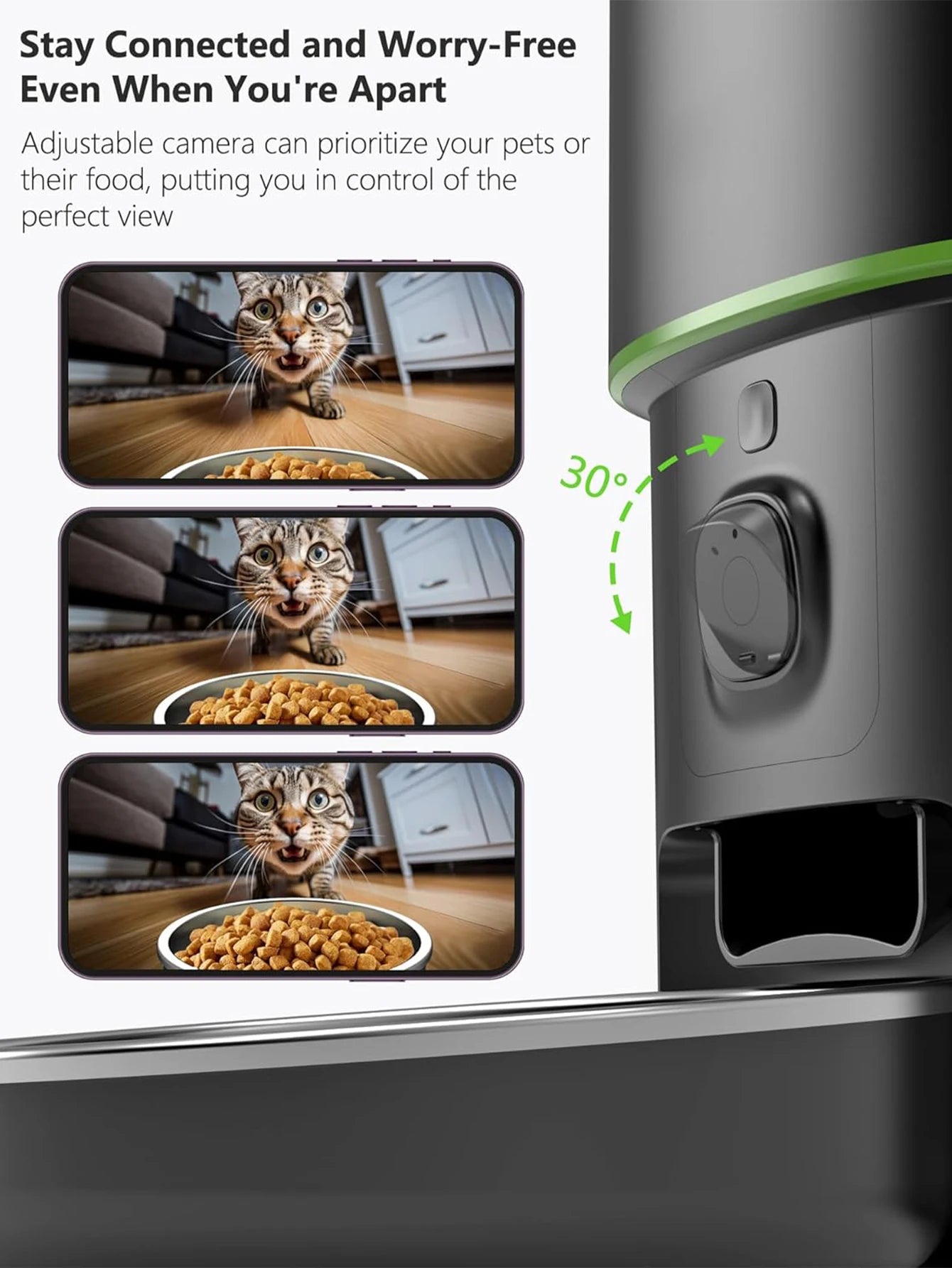 4L/2L Automatic Cat Food Dispenser with WiFi Video Camera