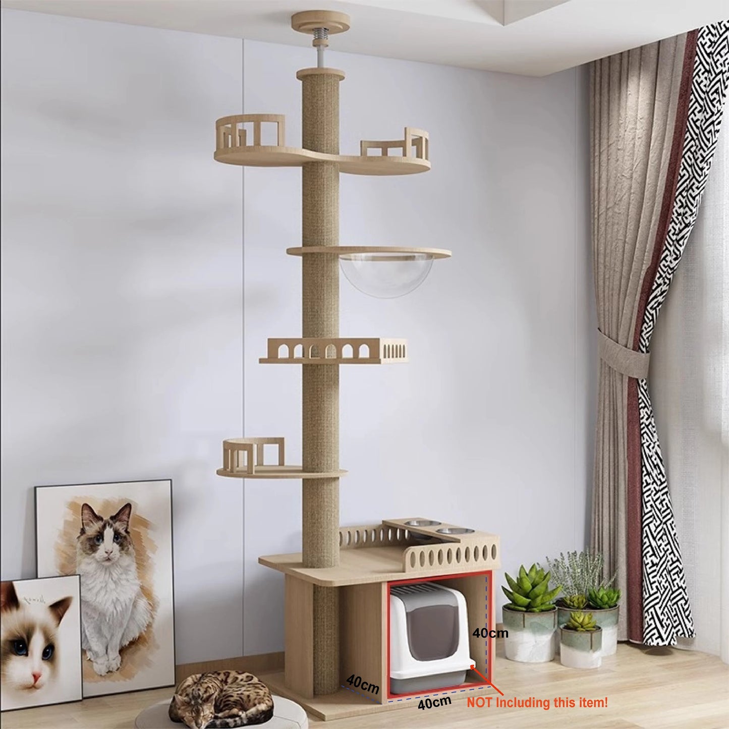 Cat Tree Tower Scratcher and Hammock