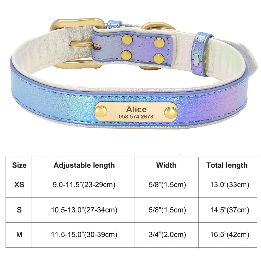 Personalized Dog Cat Collar Adjustable Crystal Rhinestone