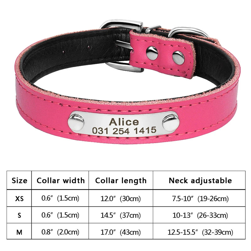 Personalized Dog Cat Collar Adjustable Crystal Rhinestone