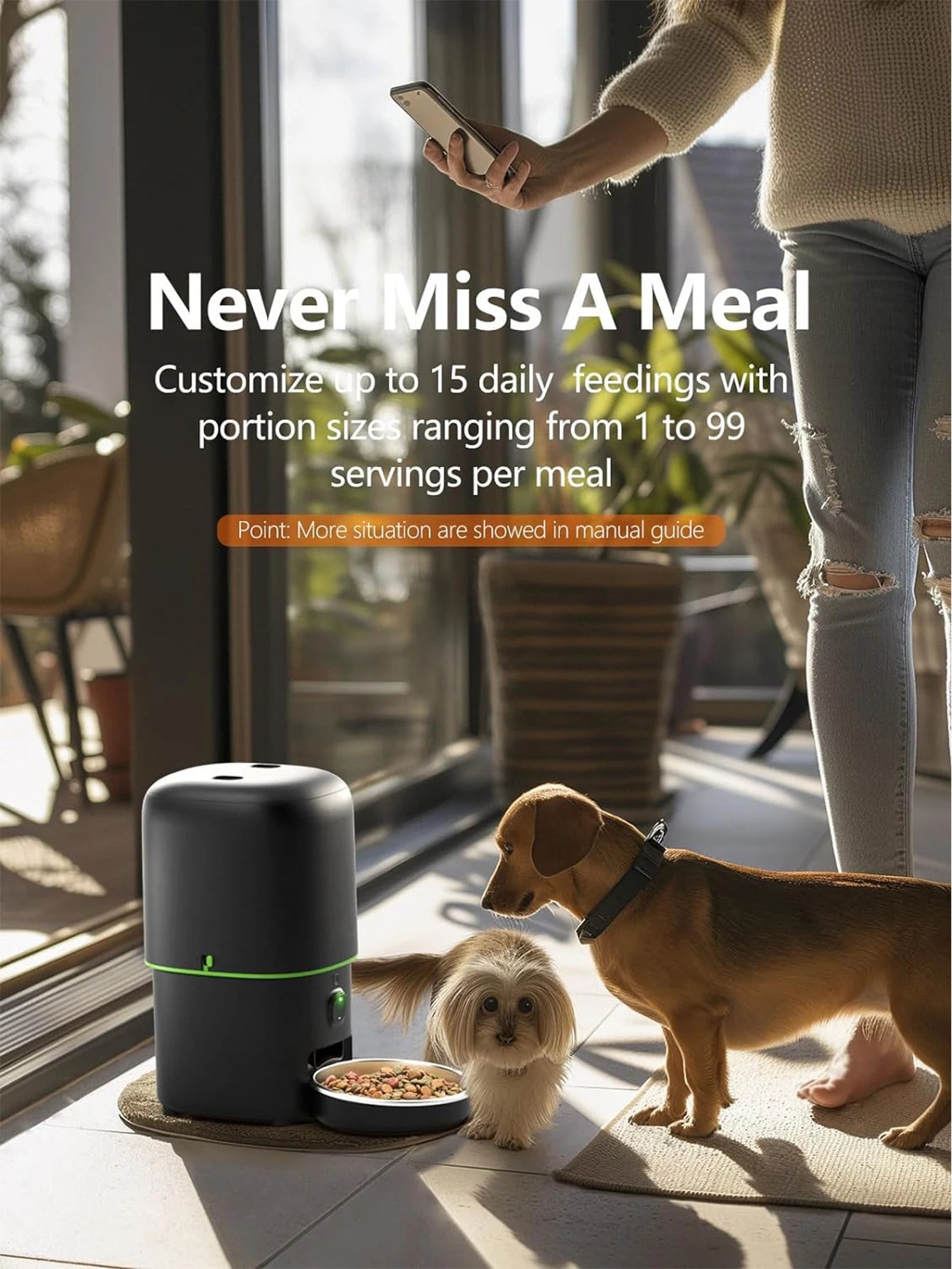 4L/2L Automatic Cat Food Dispenser with WiFi Video Camera