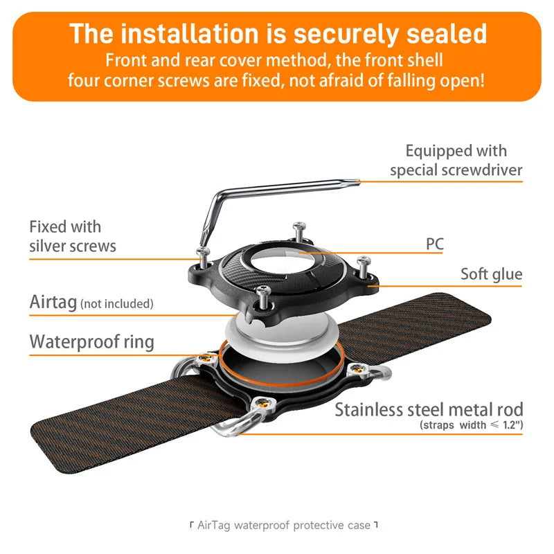 Airtag Holder for Dog Collar Waterproof Case for Apple Airtag