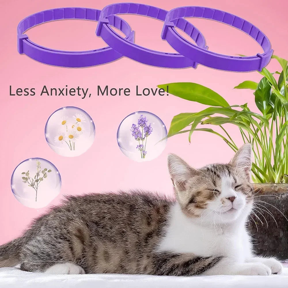 Calming Adjustable Collar for Cats and Dogs Natural Pheromone