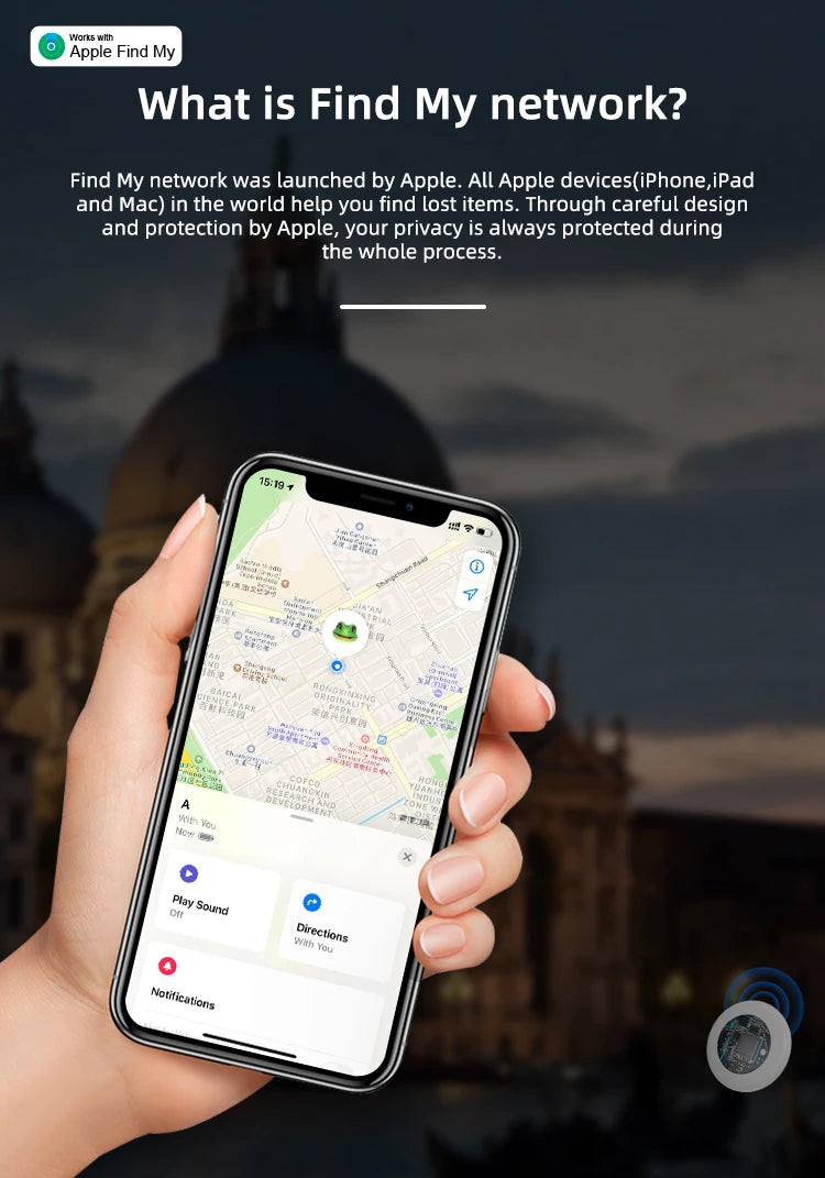 Smart Bluetooth Pet Locator GPS Tracker Airtag for iOS