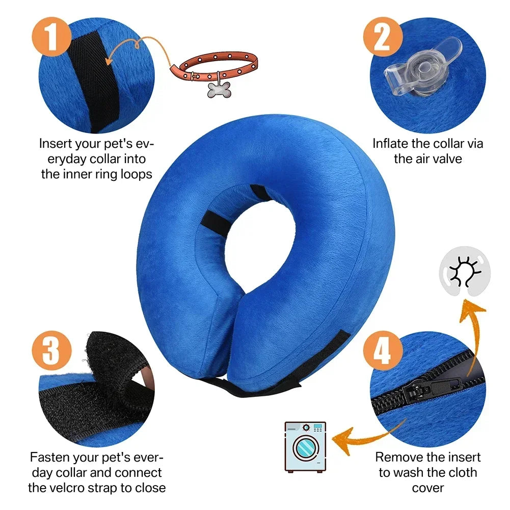 Protective Inflatable Collar for Dogs and Cats