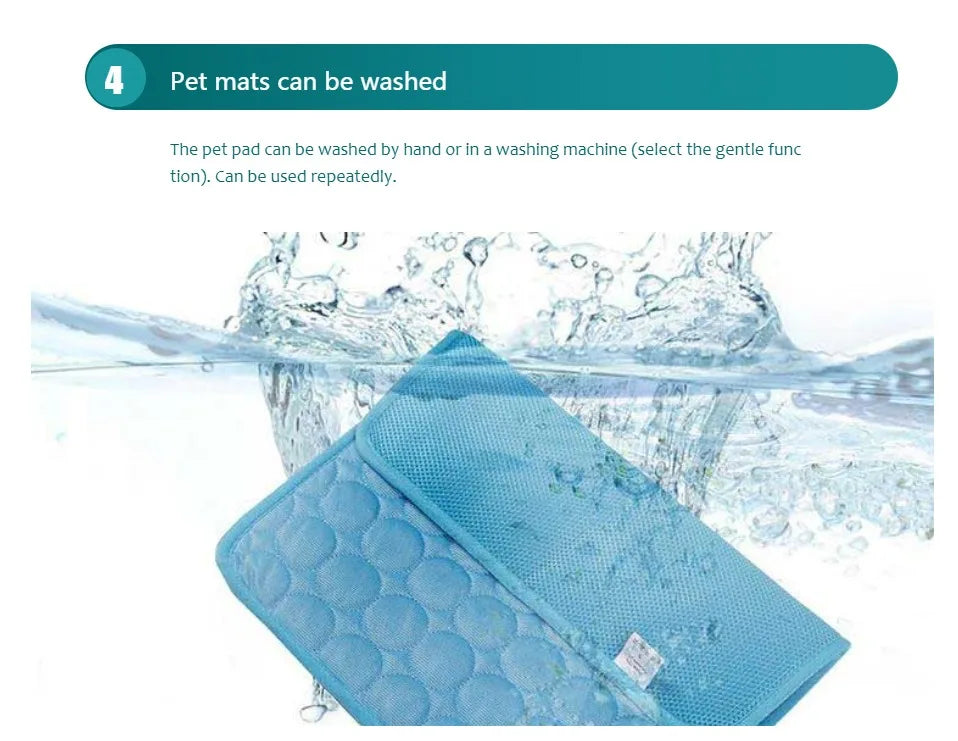 Washable dog cooling mat