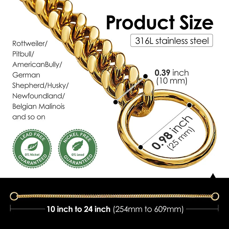 Stainless Steel Dog Chain Collar