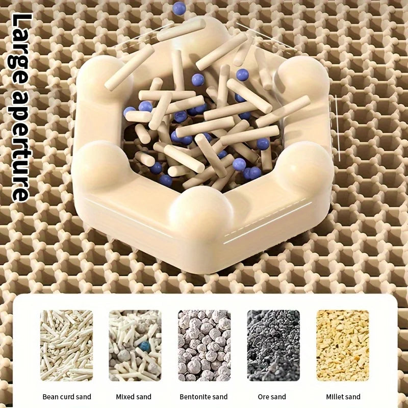 Large Size Cat Litter Mat Advanced Honeycomb Double Layer Design