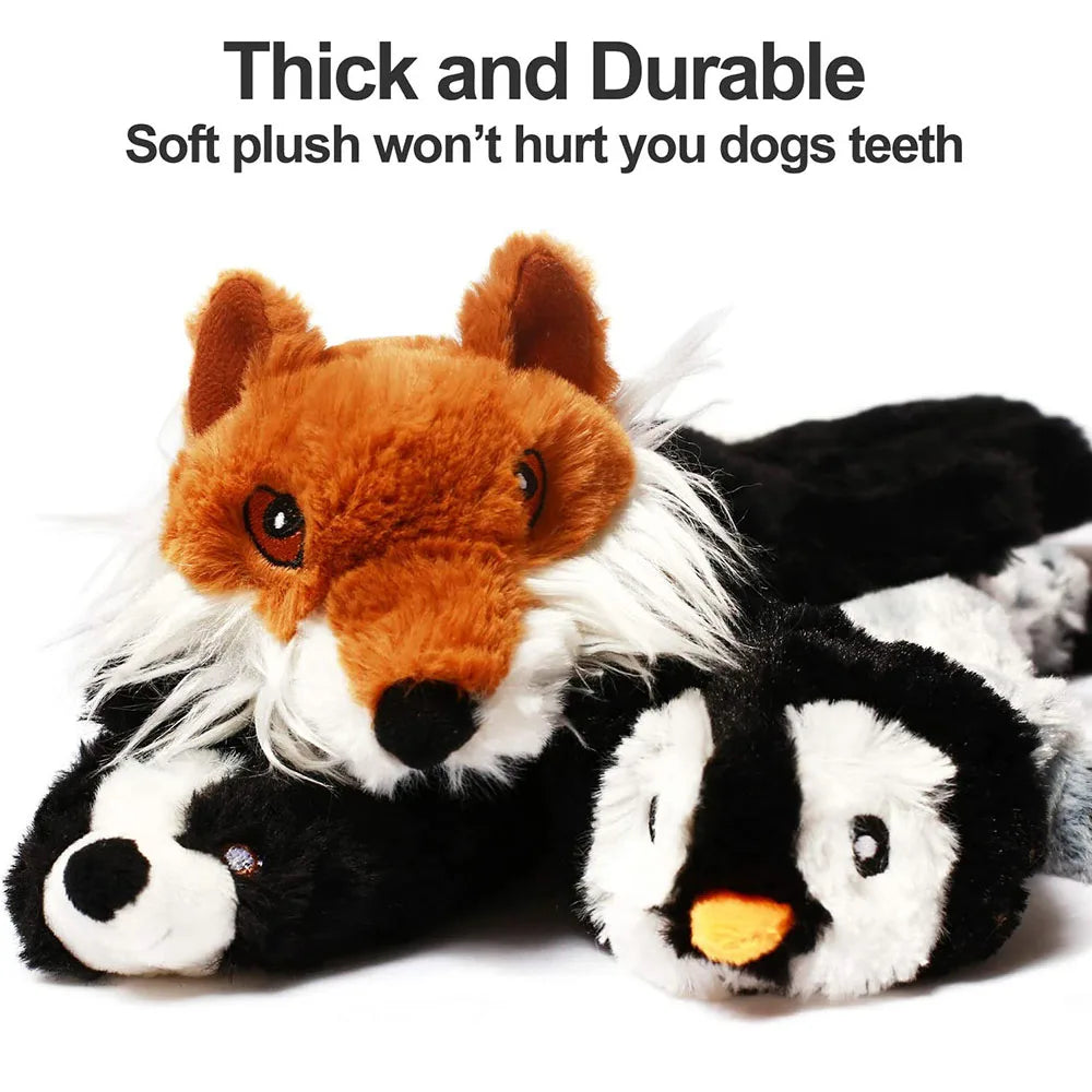 Simulated Animal Stuffingless Plush Squeaky Dog Toy